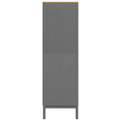 vidaXL Wardrobe FLORO Grey 77x53x171 cm Solid Wood Pine
