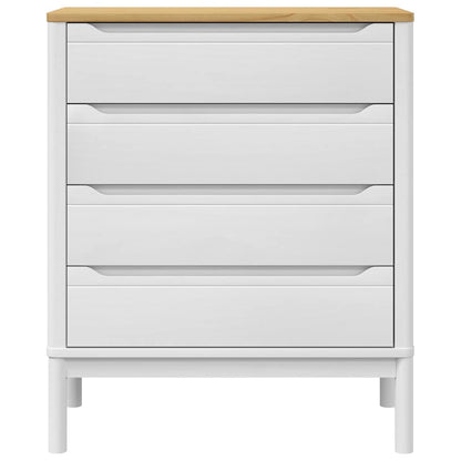 vidaXL Chest of Drawers FLORO White Solid Wood Pine