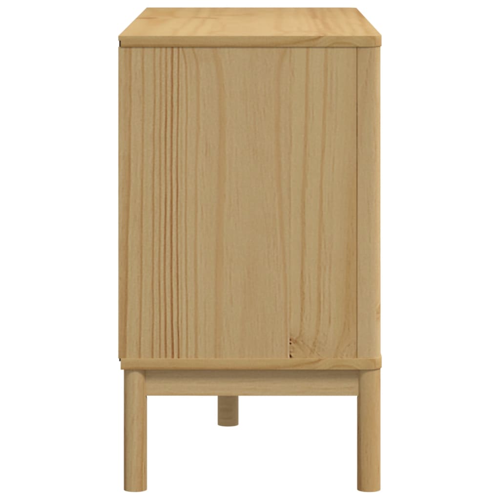 vidaXL Chest of Drawers "FLORO" Wax Brown Solid Wood Pine