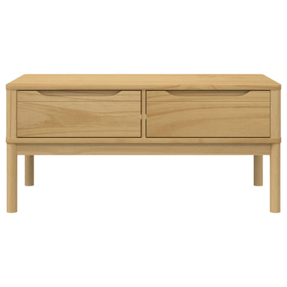 vidaXL Coffee Table "FLORO" Wax Brown 99x55,5x45 cm Solid Pine Wood
