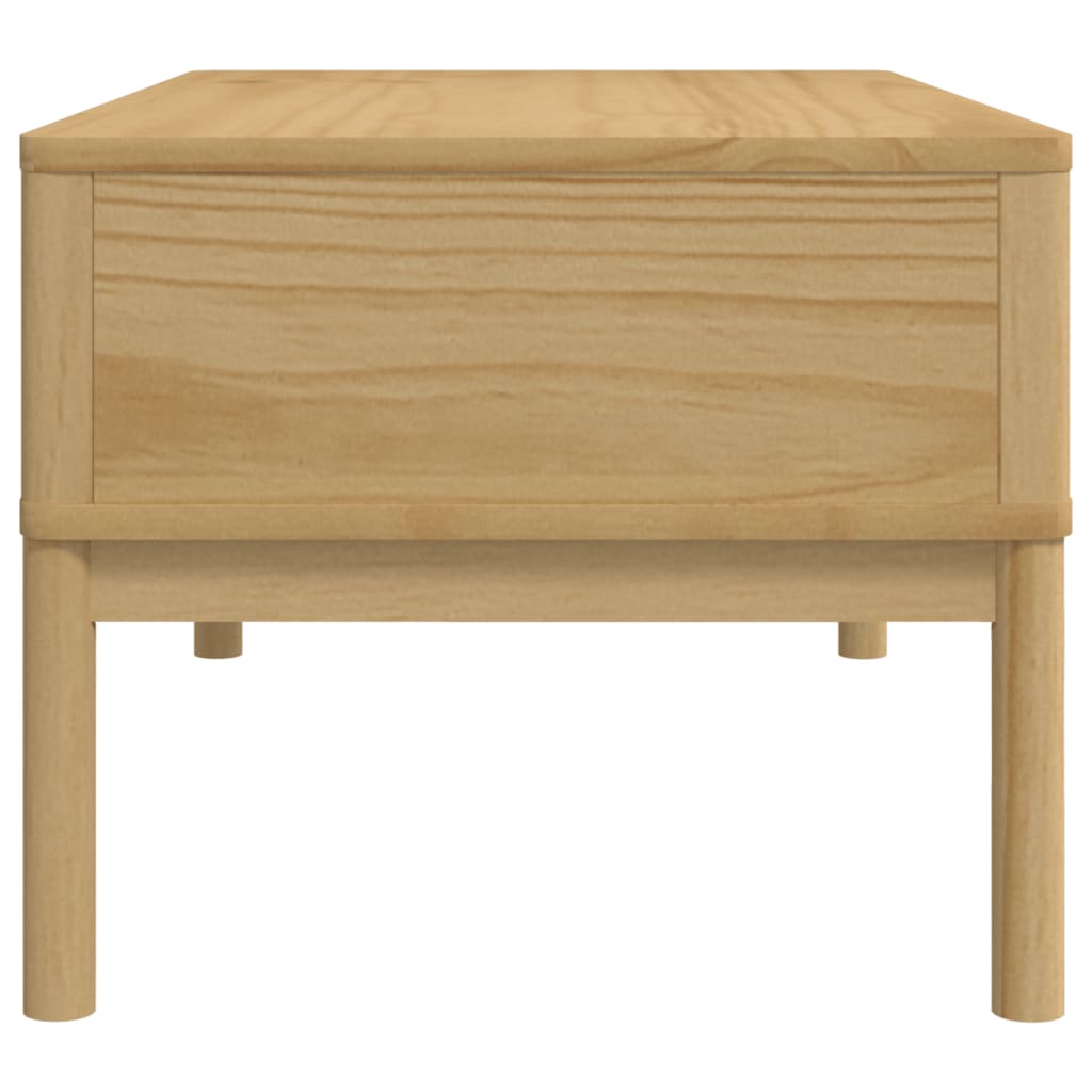 vidaXL Coffee Table "FLORO" Wax Brown 99x55,5x45 cm Solid Pine Wood
