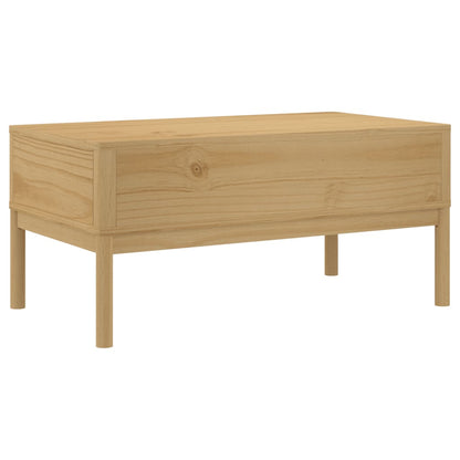 vidaXL Coffee Table "FLORO" Wax Brown 99x55,5x45 cm Solid Pine Wood