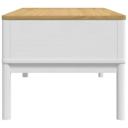 vidaXL Coffee Table FLORO White 99x55.5x45 cm Solid Pine Wood