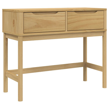 vidaXL Console Table "FLORO" Wax Brown 89,5x36,5x73 cm Solid Wood Pine
