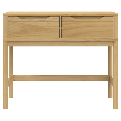 vidaXL Console Table "FLORO" Wax Brown 89,5x36,5x73 cm Solid Wood Pine