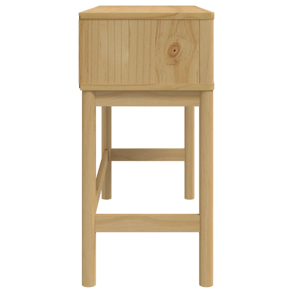 vidaXL Console Table "FLORO" Wax Brown 89,5x36,5x73 cm Solid Wood Pine