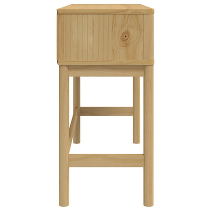 vidaXL Console Table "FLORO" Wax Brown 89,5x36,5x73 cm Solid Wood Pine
