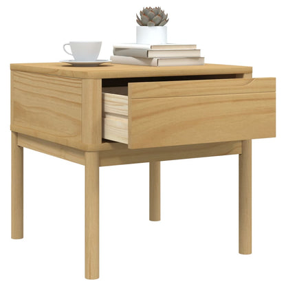 vidaXL Lamp Table FLORO Wax Brown 55x55x54 cm Solid Wood Pine