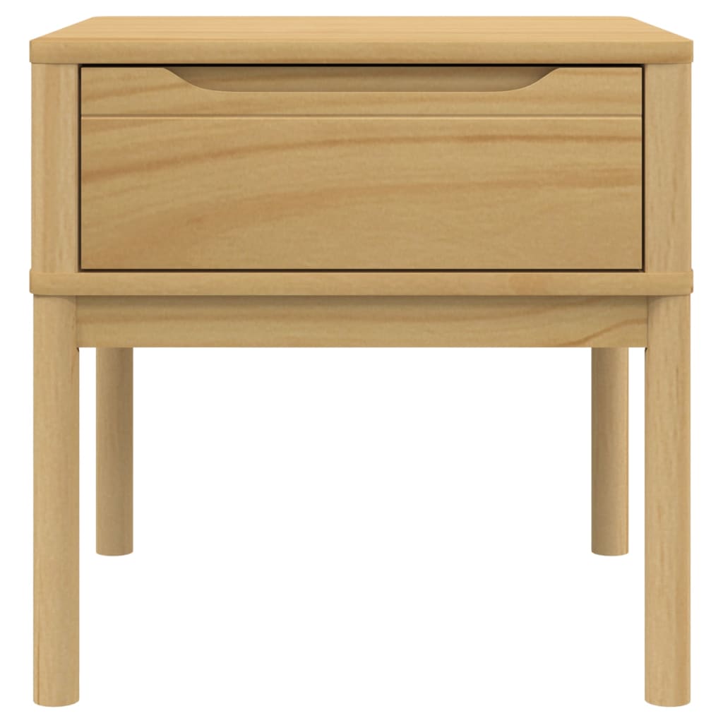 vidaXL Lamp Table FLORO Wax Brown 55x55x54 cm Solid Wood Pine