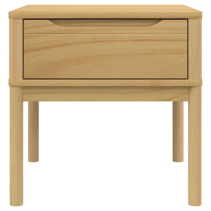 vidaXL Lamp Table FLORO Wax Brown 55x55x54 cm Solid Wood Pine