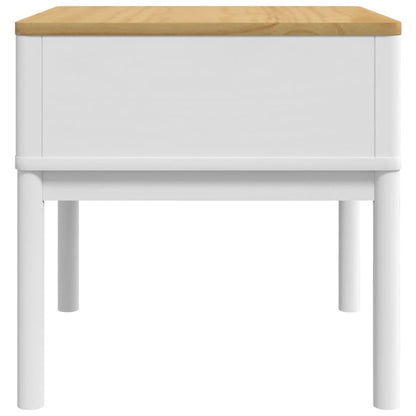 vidaXL Lamp Table FLORO White 55x55x54 cm Solid Wood Pine