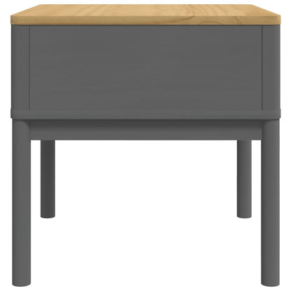 vidaXL Lamp Table FLORO Grey 55x55x54 cm Solid Wood Pine