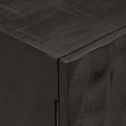 vidaXL Bedside Cabinet Black 40x30x50 cm Solid Wood Mango and Iron