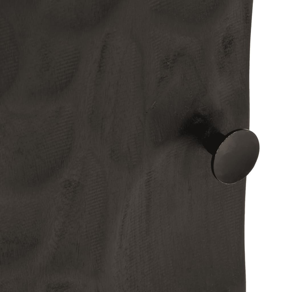 vidaXL Bedside Cabinet Black 40x30x50 cm Solid Wood Mango and Iron
