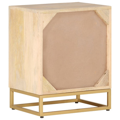 vidaXL Bedside Cabinet 40x30x50 cm Solid Wood Mango and Iron