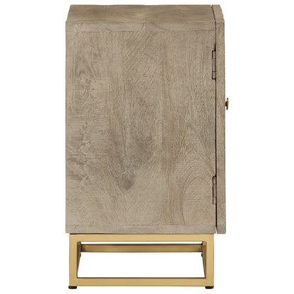 vidaXL Bedside Cabinet 40x30x50 cm Solid Wood Mango and Iron