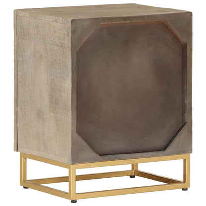 vidaXL Bedside Cabinet 40x30x50 cm Solid Wood Mango and Iron