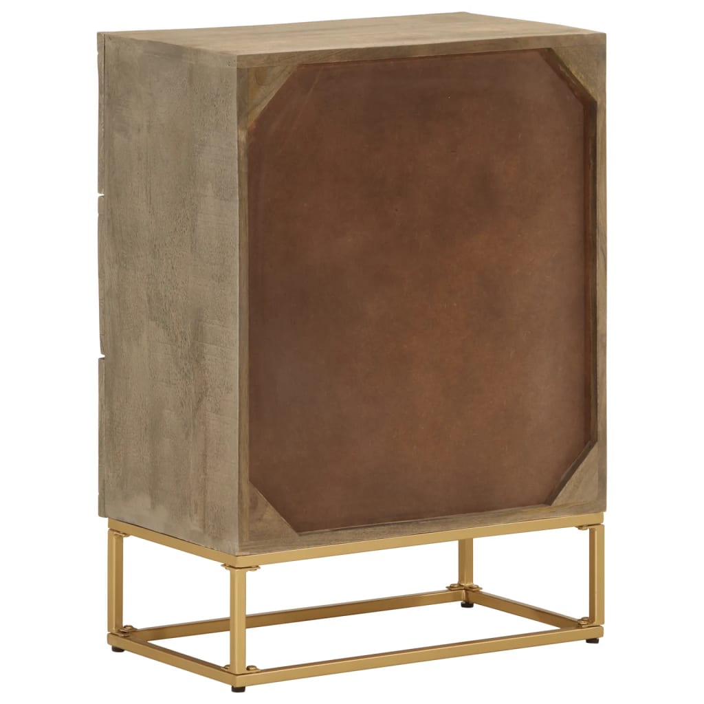 vidaXL Chest of Drawers 55x30x76 cm Solid Wood Mango and Iron