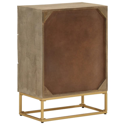 vidaXL Chest of Drawers 55x30x76 cm Solid Wood Mango and Iron