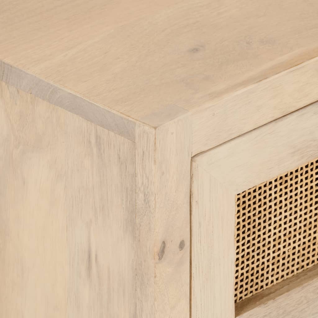 vidaXL Bedside Cabinet 40x30x50 cm Solid Wood Mango and Iron