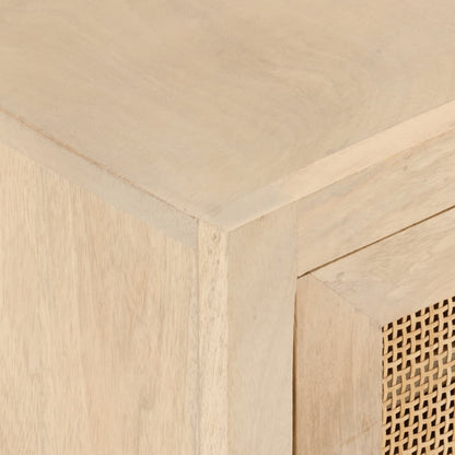 vidaXL TV Cabinet 110x30x40 cm Solid Wood Mango and Iron