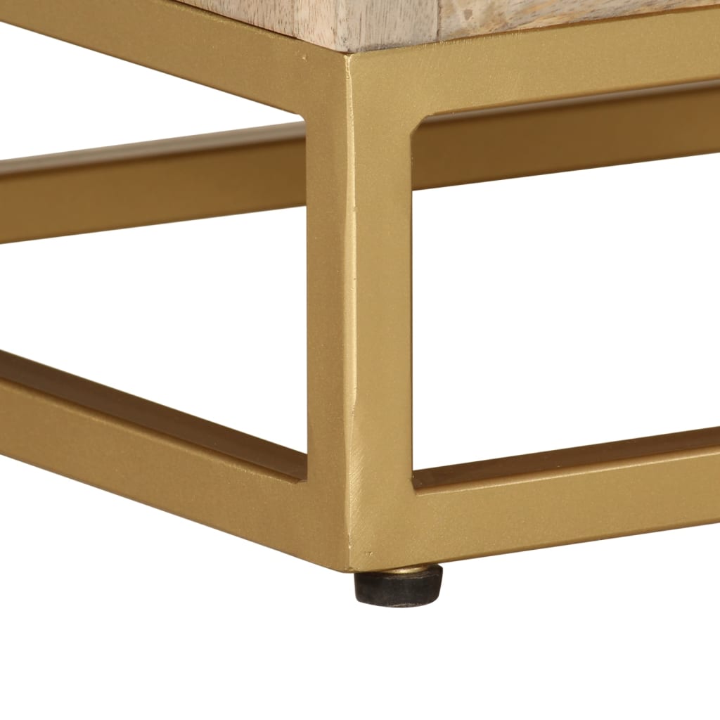 vidaXL TV Cabinet 110x30x40 cm Solid Wood Mango and Iron