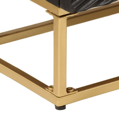vidaXL Chest of Drawers Black 55x30x76 cm Solid Wood Mango and Iron