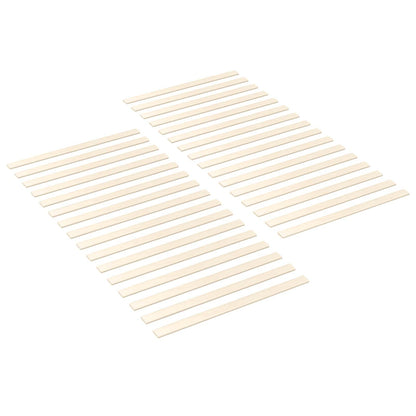 vidaXL Bed Slat 32 pcs Natural 90 x 6 x 1.3 cm Solid Pine Wood