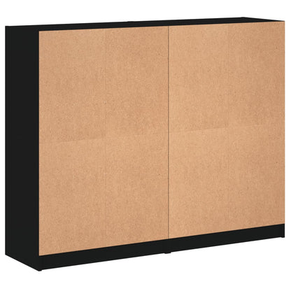 vidaXL Bookcase | Black | Engineered wood, glass | Large | Bookcase