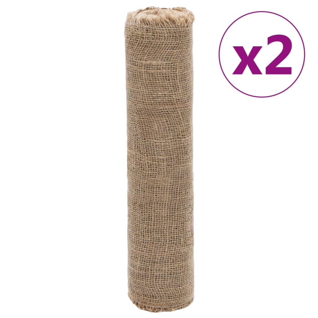 vidaXL Jute Rolls 2 pcs 0,5x50 m 100% Jute 200 gsm