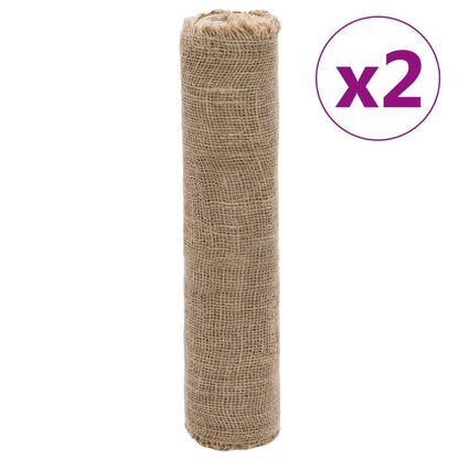 vidaXL Jute Rolls 2 pcs 0,5x50 m 100% Jute 200 gsm