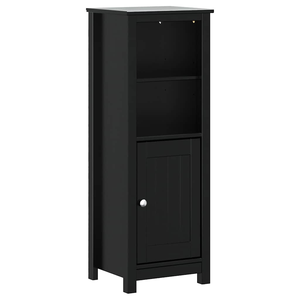 vidaXL 3 Piece Bathroom Furniture Set "BERG" Black Solid Wood Pine