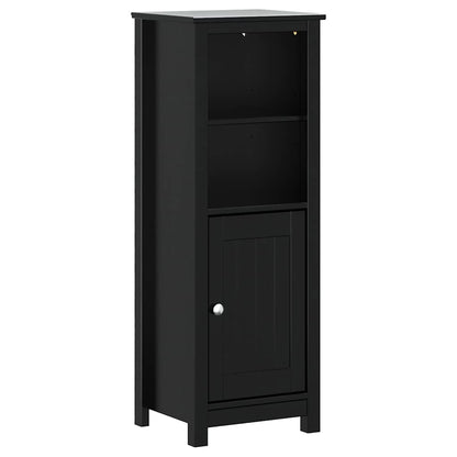 vidaXL 3 Piece Bathroom Furniture Set "BERG" Black Solid Wood Pine