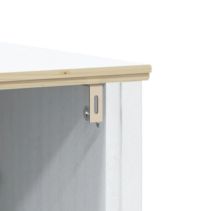 vidaXL 3 Piece Bathroom Furniture Set BERG White Solid Wood Pine