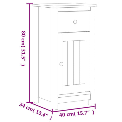 vidaXL 4 Piece Bathroom Furniture Set BERG White Solid Wood Pine
