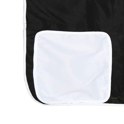 vidaXL Curtains for Loft Bed White and Black Polyester