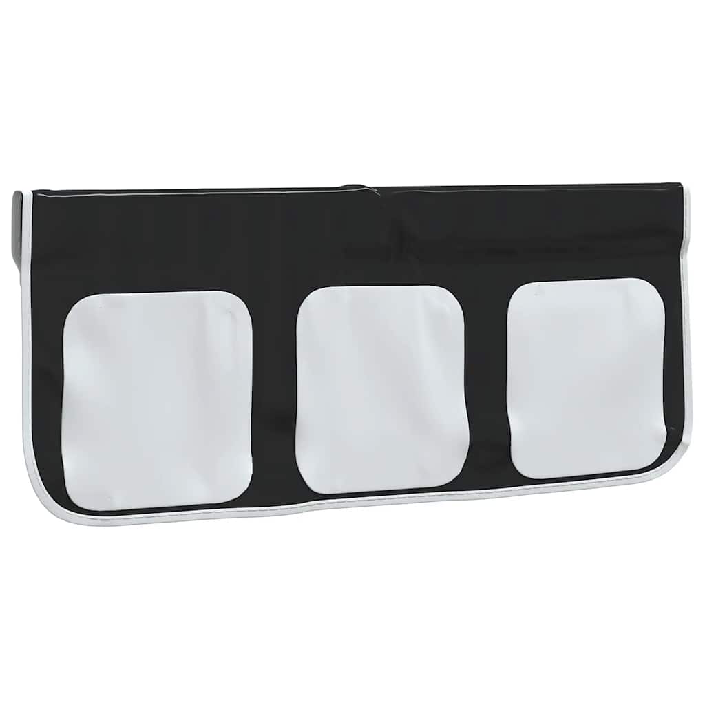 vidaXL Curtains for Loft Bed White and Black Polyester