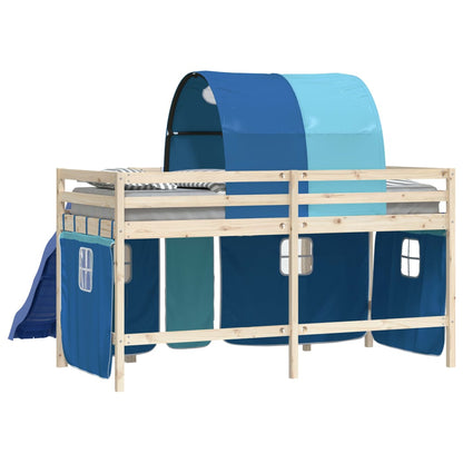 vidaXL Curtains for Loft Bed with Tunnel Blue Polyester