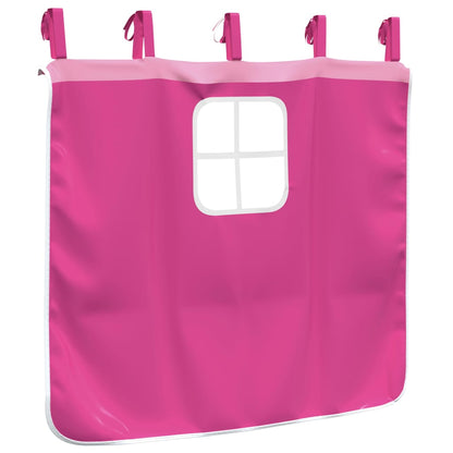 vidaXL Curtains for Loft Bed with Tunnel Pink Polyester