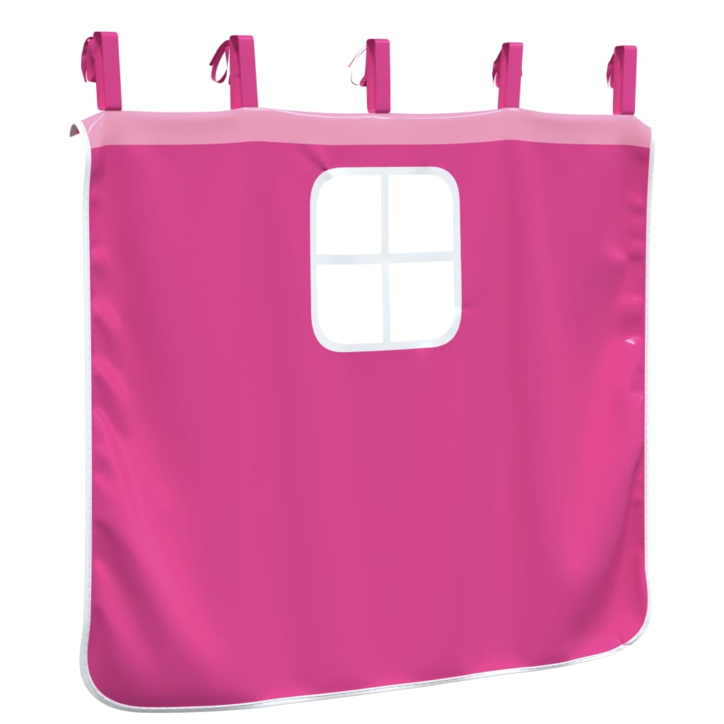 vidaXL Curtains for Loft Bed with Tunnel Pink Polyester