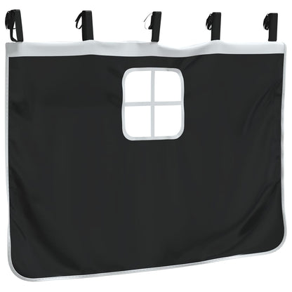 vidaXL Curtains for Loft Bed with Tunnel and Tower White and Black