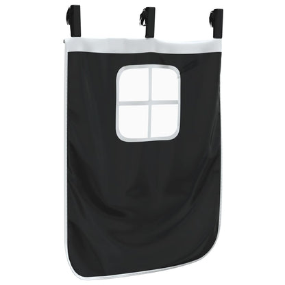 vidaXL Curtains for Loft Bed with Tunnel and Tower White and Black