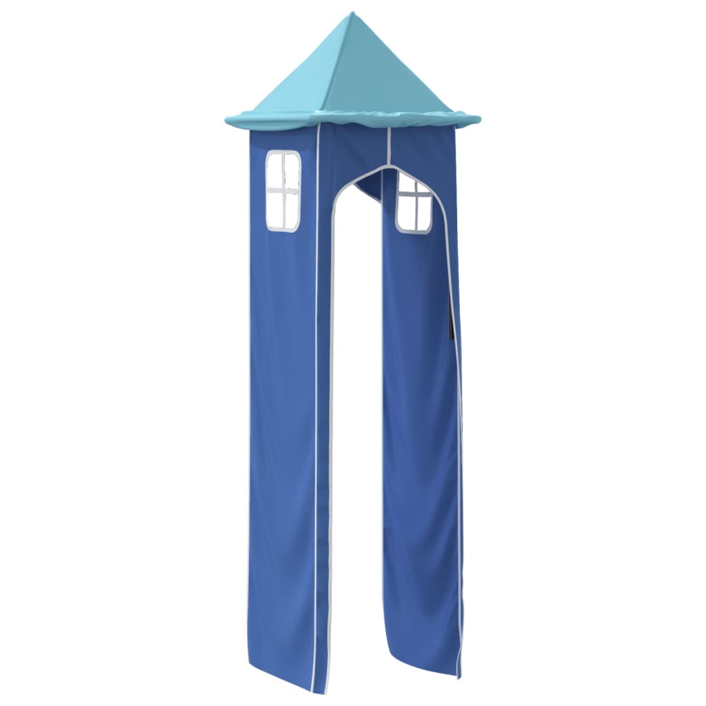 vidaXL Curtains for Loft Bed with Tunnel and Tower Blue