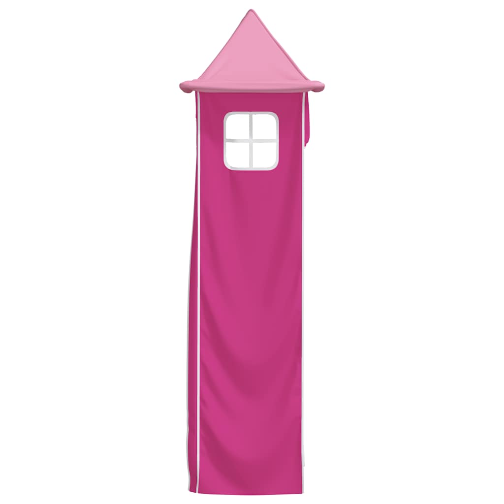 vidaXL Curtains for Loft Bed with Tunnel and Tower Pink