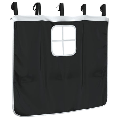 vidaXL Curtains for Loft Bed with Tower White and Black Polyester