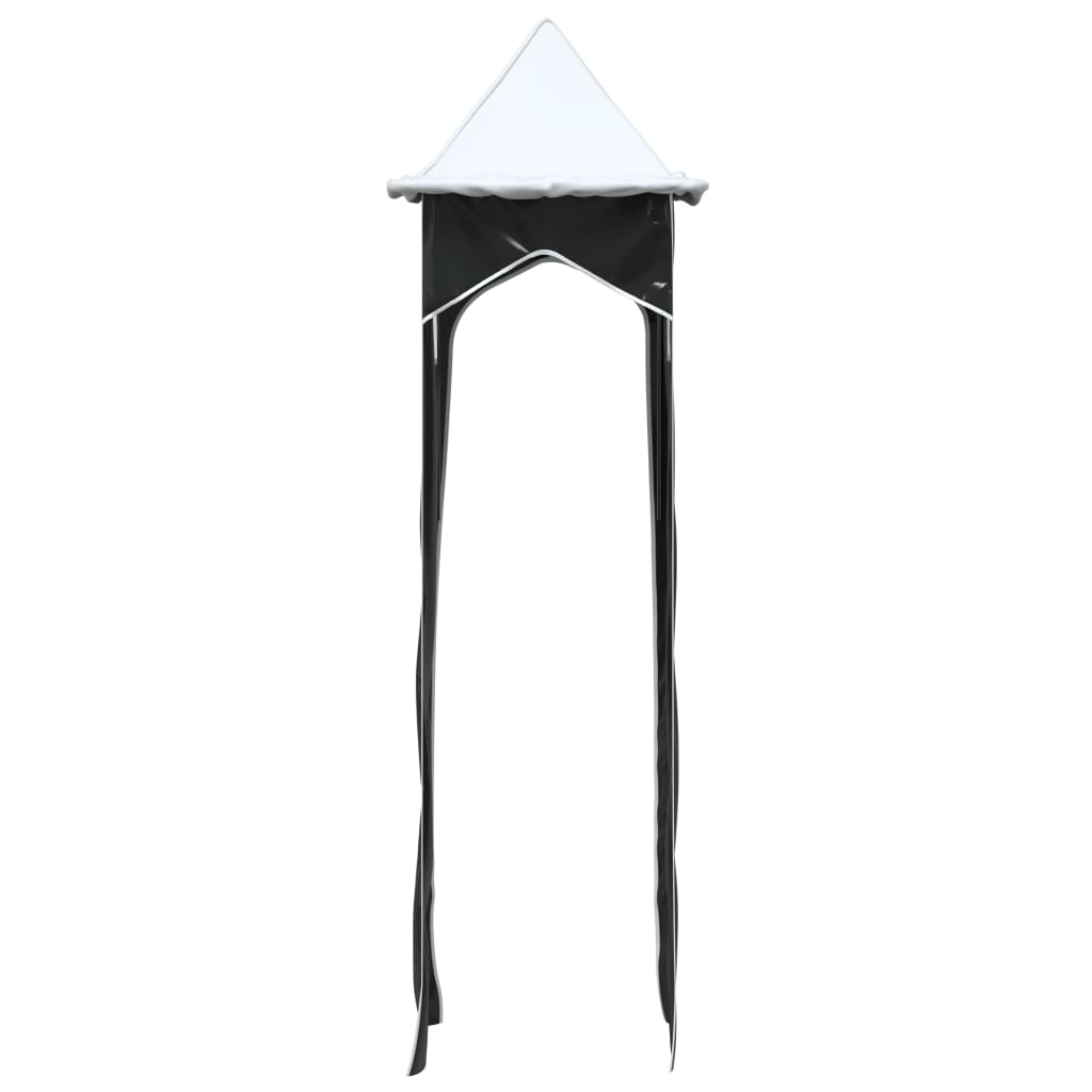 vidaXL Curtains for Loft Bed with Tower White and Black Polyester