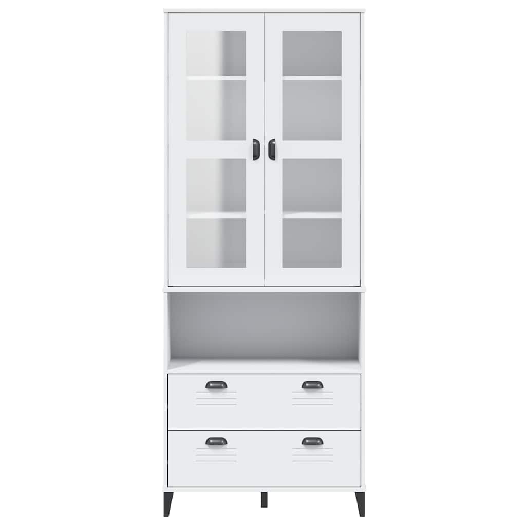 vidaXL Highboard VIKEN White 80x40x200 cm Solid Wood Pine