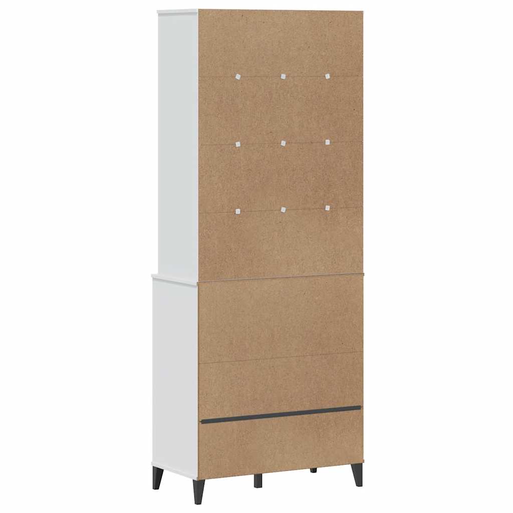 vidaXL Highboard VIKEN White 80x40x200 cm Solid Wood Pine
