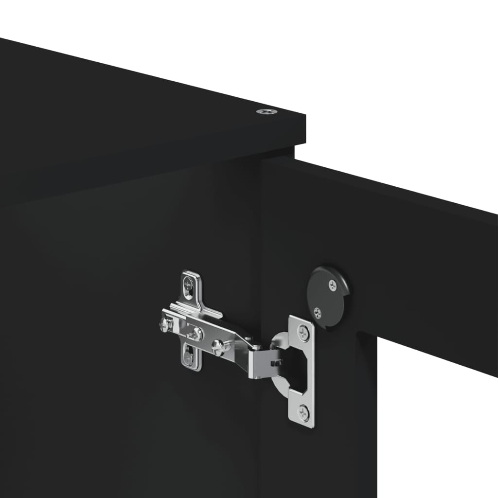vidaXL Highboard VIKEN Black 80x40x200 cm Solid Wood Pine