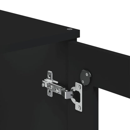 vidaXL Highboard VIKEN Black 80x40x200 cm Solid Wood Pine